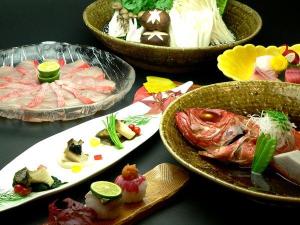 【金目鯛会席】煮付&しゃぶしゃぶ&雑炊で堪能♪無料貸切露天風呂