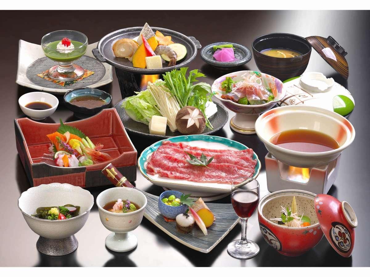 【春トク祭】【一泊二食付】★ワンドリンク付★上州和牛お料理チョイス！湯畑源泉を堪能（鋤鍋・しゃぶしゃぶ）